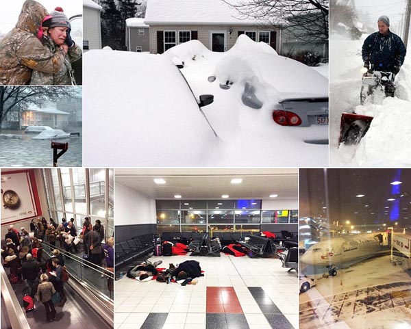 Boston dan New England Dilanda Badai Salju Setebal Satu Meter